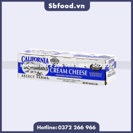 Phô mai kem cream cheese California Select Farms khối 1.36kg