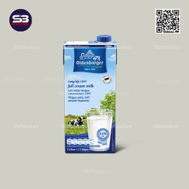 Sữa tươi tiệt trùng nguyên kem Oldenburger 3.5% béo hộp 1 lít