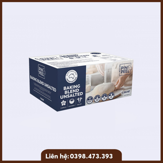 Bơ lạt làm bánh Pin Peel thùng 12.5 kg