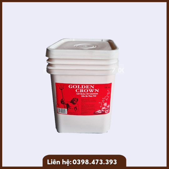 Bơ động vật Ông Già Golden Crown thùng nhựa 18kg