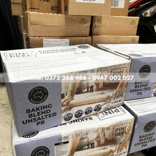 Bơ lạt làm bánh Pin Peel thùng 12.5 kg