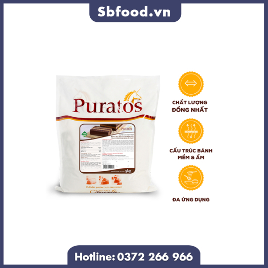 Bột trộn sẵn làm bánh Tegral Satin Moist Cake Chocolate Puratos túi 5kg