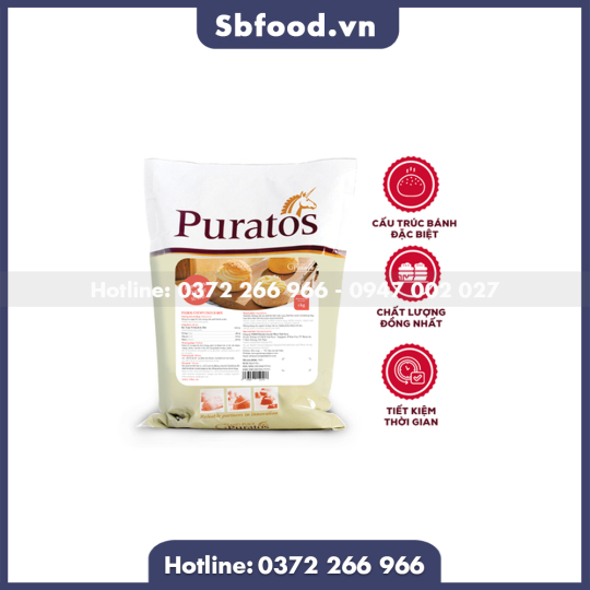 Bột trộn vỏ bánh su dai Tegral Chewy Choux Puratos