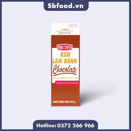 Kem Làm Bánh Chocolate Rich’s hộp 907g