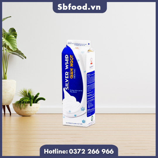 Kem Silver Whip giảm ngọt Nhất Hương hộp 1kg