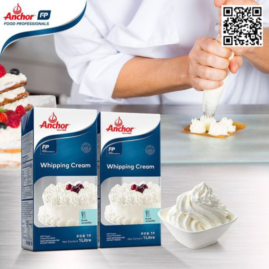 Kem Sữa Whipping Cream Anchor 35% béo hộp 1 lít