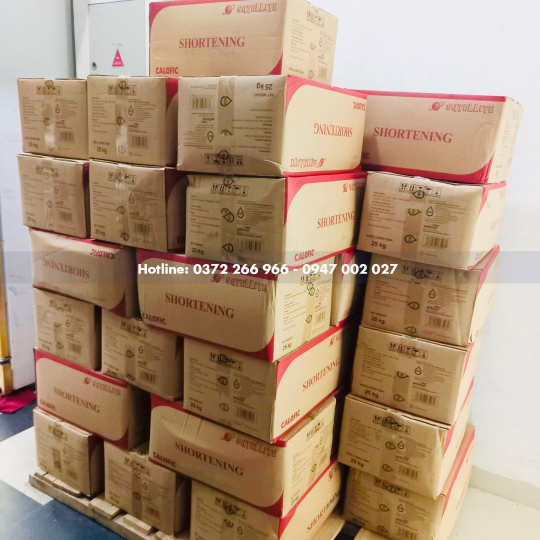 Mỡ trừu Shortening Calofic Cái Lân  thùng carton 25kg