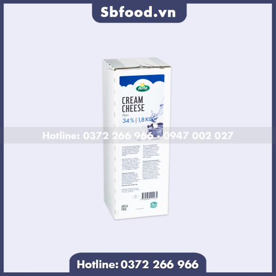 Phô mai kem Arla Pro 34% béo hộp 1,8kg