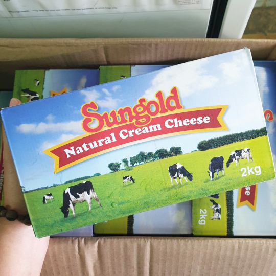 Phô mai kem cream cheese Sun Gold khối 2kg