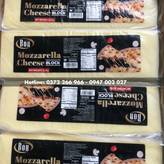 Phô mai mozzarella Bon khối 2.3kg