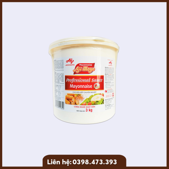  Xốt Mayonnaise Aji-Mayo thùng nhựa 3kg
