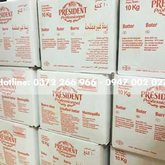 Bơ Lạt President khối 1kg 